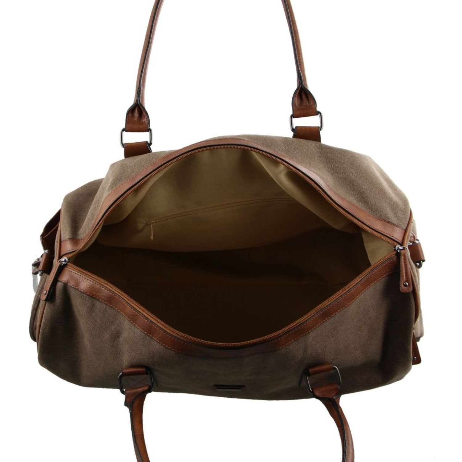 Canvas Bags Pierre Cardin Canvas Overnight Duffle Bag Męskie Brązowe | KHUYD-4026