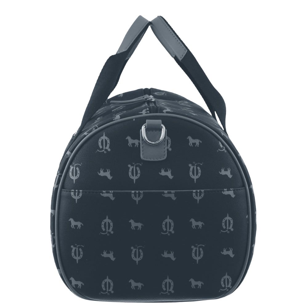 Canvas Bags Pierre Cardin Leather Canvas Print Design Duffle Bag Męskie Niebieskie | CUTPI-5087