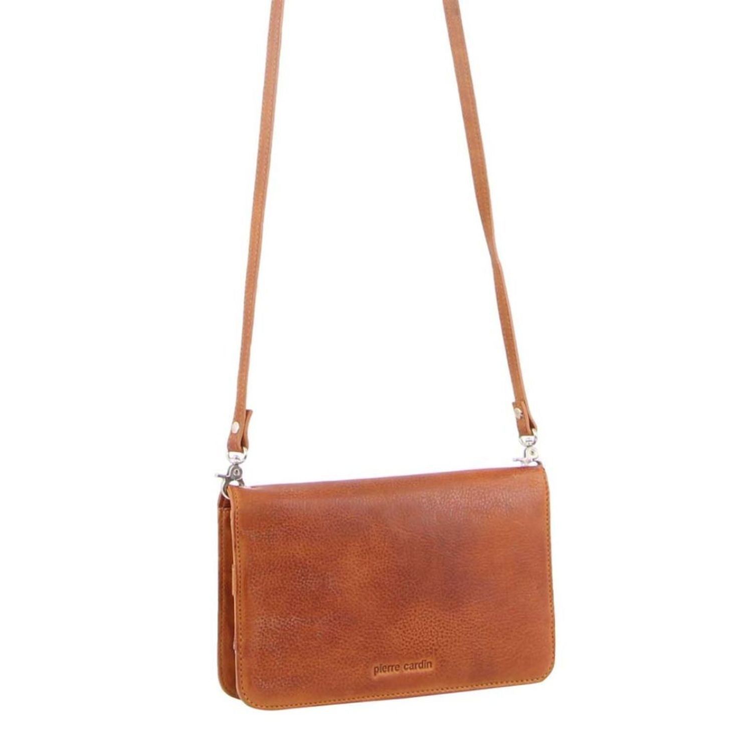 Duże Portfele Pierre Cardin Genuine Leather Clutch Wallet Bag Damskie Brązowe | VSTXH-8401