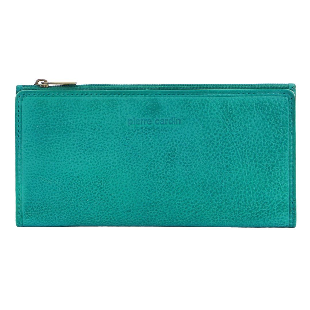 Duże Portfele Pierre Cardin Genuine Leather Bi-Fold Wallet Damskie Głęboka Brązowe | KTYVW-0846