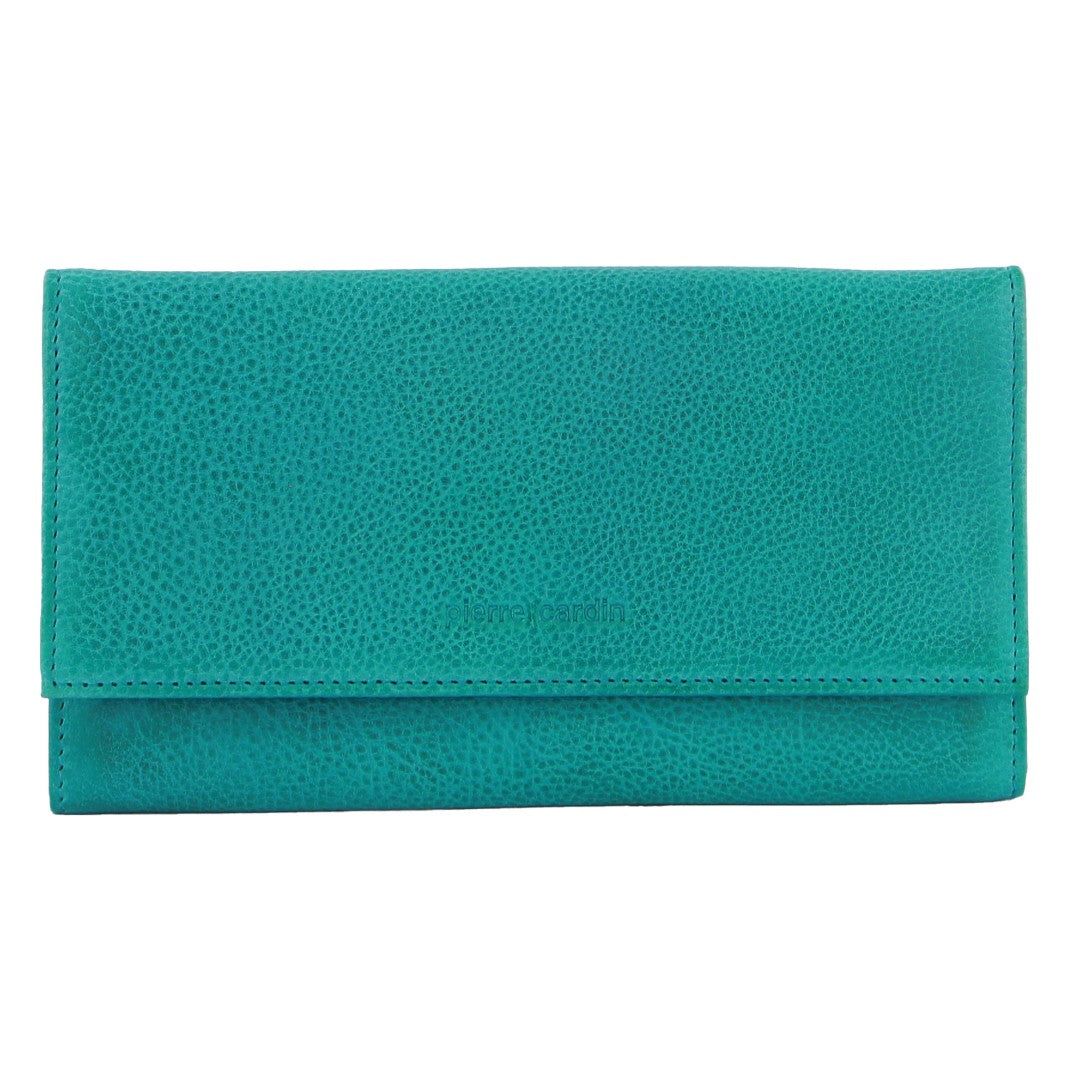 Duże Portfele Pierre Cardin Rustic Leather Wallet Damskie GrapeLeaf | YBAZM-0257