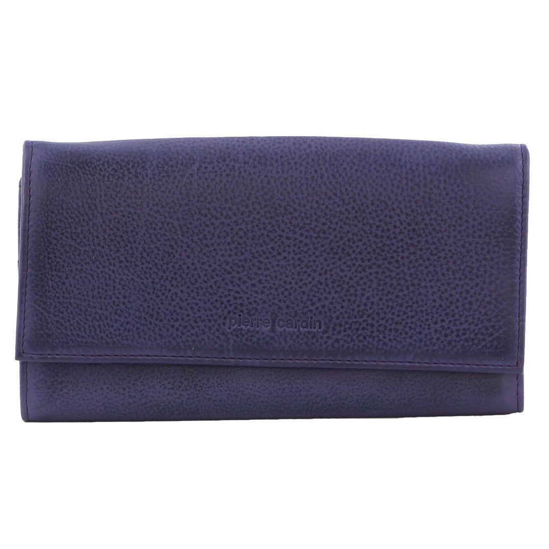Duże Portfele Pierre Cardin Rustic Leather Wallet Damskie Fioletowe | UKDTA-0431