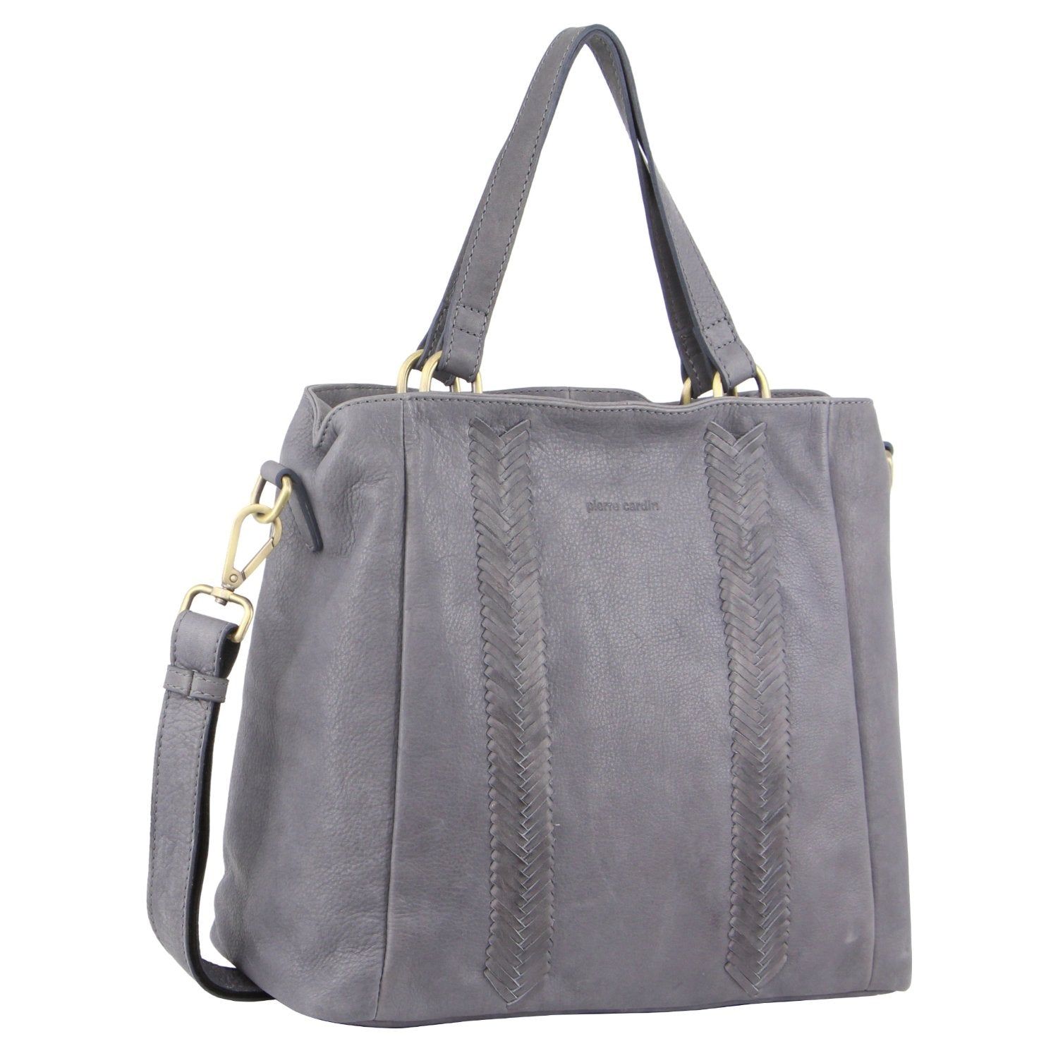 Handbags Pierre Cardin Herringbone Embossed Leather Tote Bag Damskie Turkusowe | TCMQZ-1302