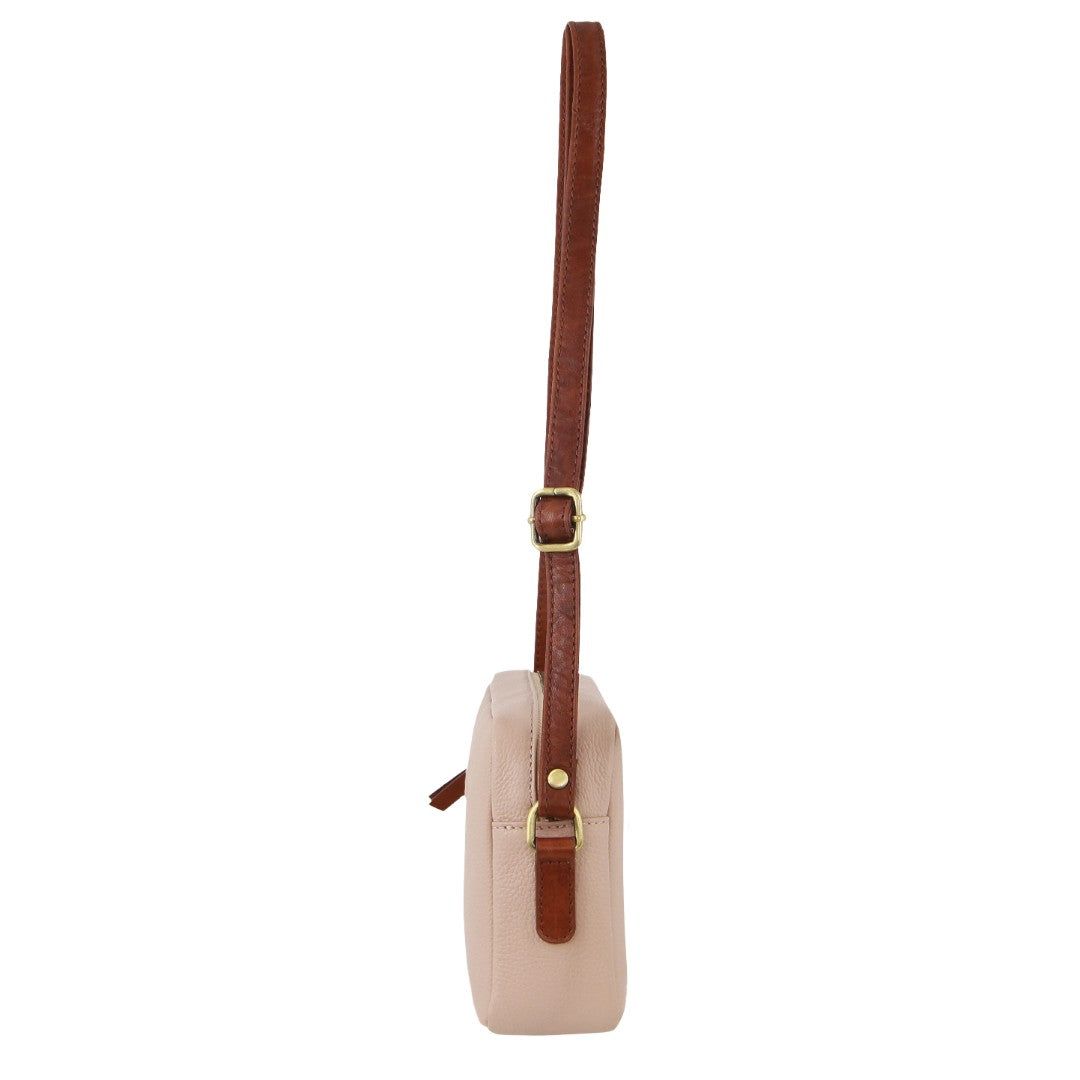 Handbags Pierre Cardin Leather Classic Square Crossbody Bag Damskie Beżowe | QSDZB-3567