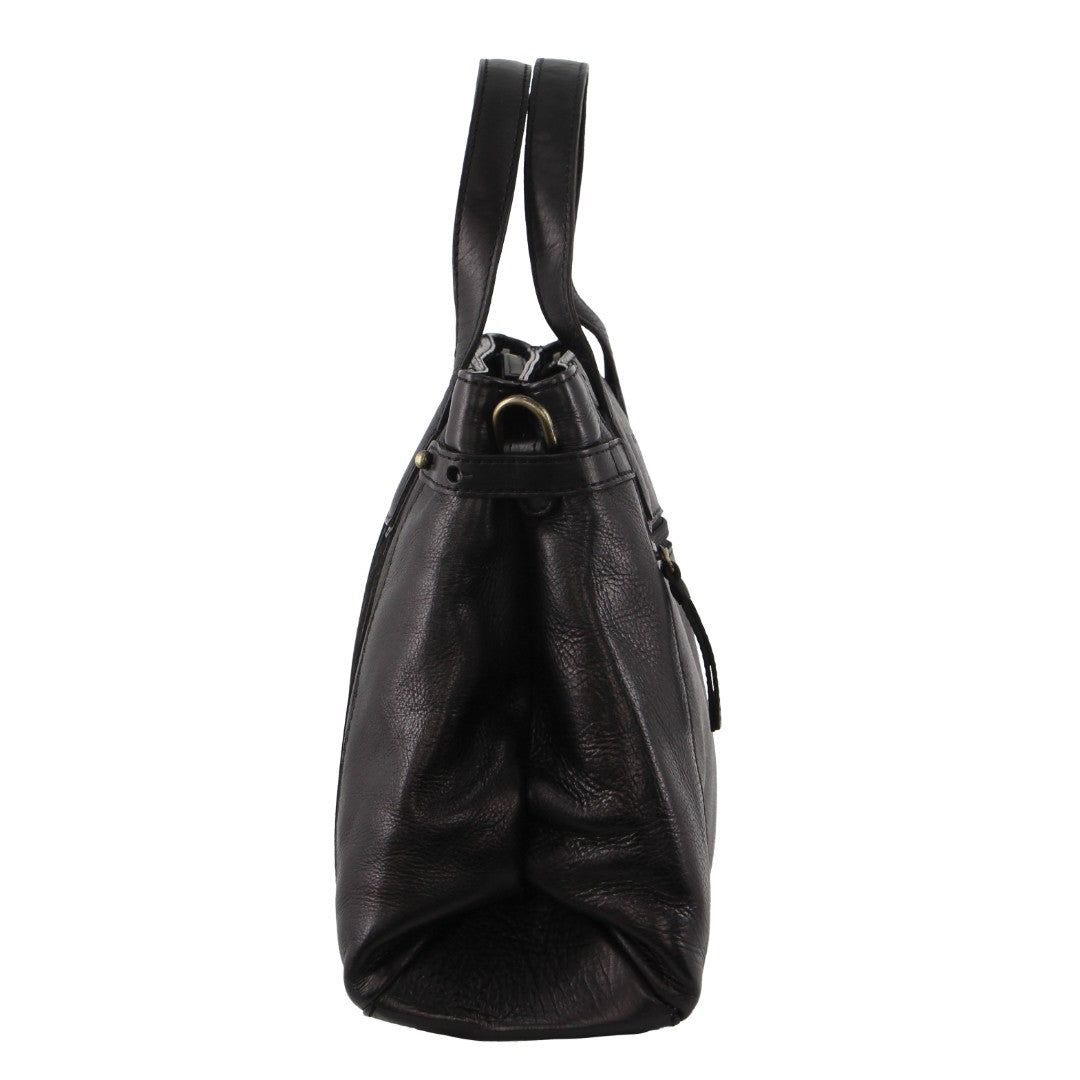 Handbags Pierre Cardin Leather Stitch-design Tote Bag Damskie Czarne | FWAHV-0543