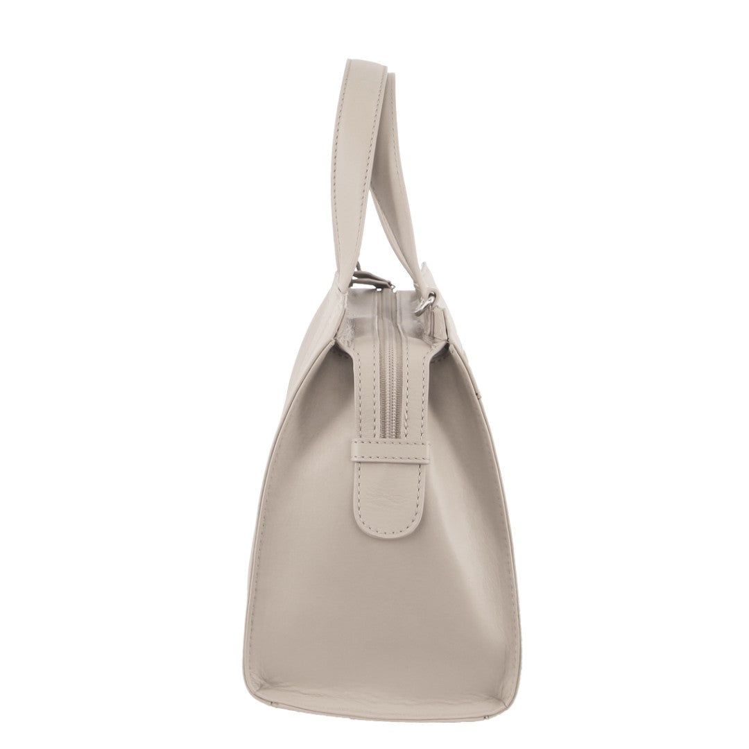 Handbags Pierre Cardin Leather Stitch-design Tote Bag Damskie Beżowe | NIZCU-3427