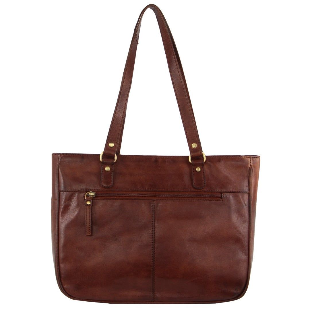 Handbags Pierre Cardin Leather Stud Detail Tote Bag Damskie Brązowe | BRFDI-4952