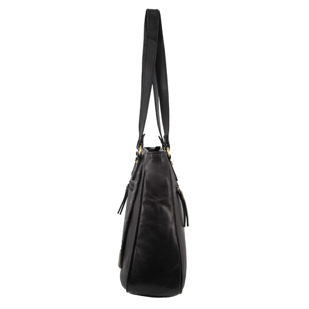 Handbags Pierre Cardin Leather Stud Detail Tote Bag Damskie Czarne | QOZCG-3915