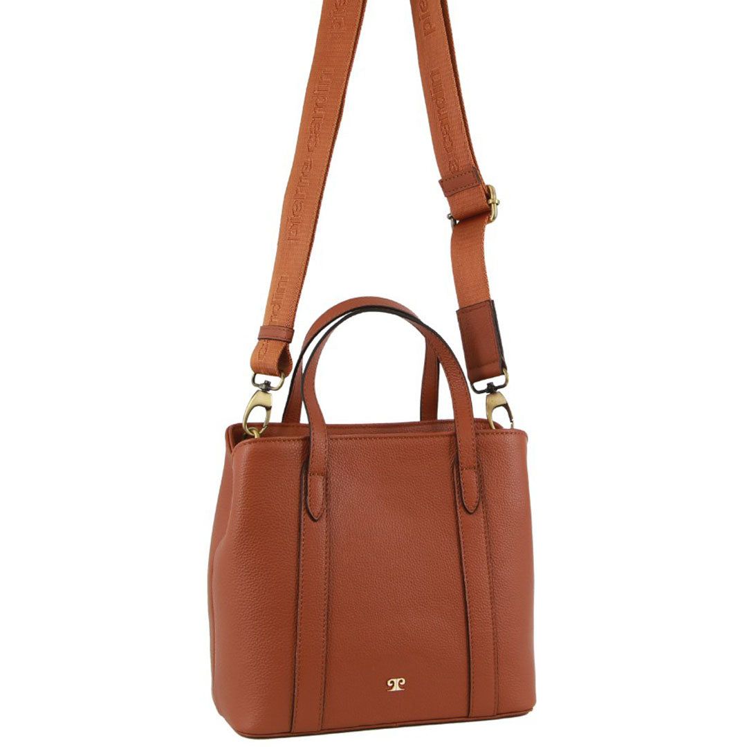 Handbags Pierre Cardin Leather Webbing Strap Tote Bag Damskie Brązowe | NYZBT-4109