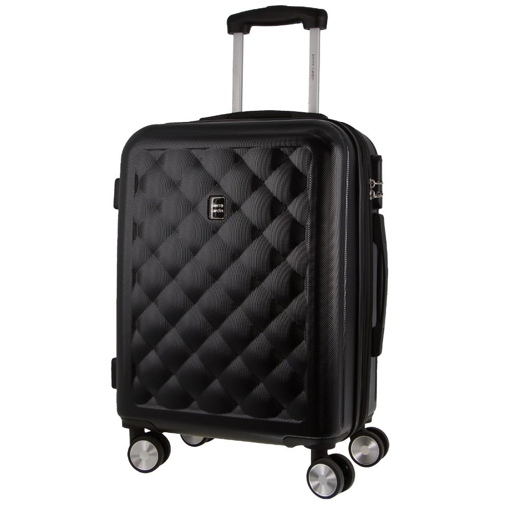 Hard Shell Cases Pierre Cardin 54cm CABIN Hard Shell Case Travel Czarne | UQAXN-2513