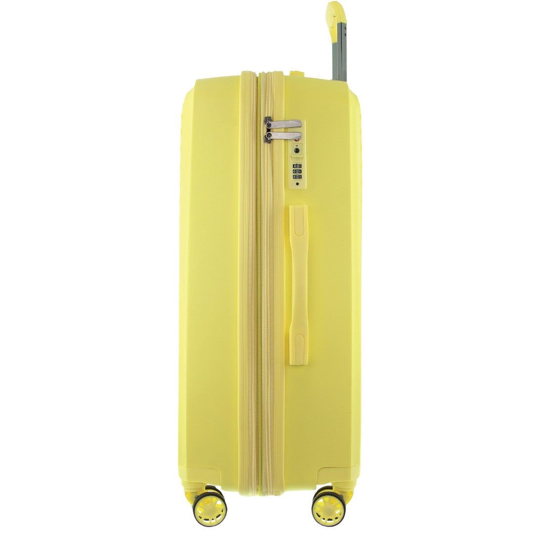 Hard Shell Cases Pierre Cardin 65cm Medium Hard-Shell Suitcase Travel Żółte | HBUZT-2786