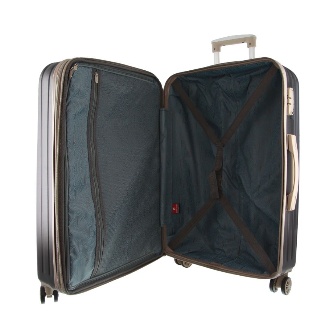 Hard Shell Cases Pierre Cardin 70cm Medium Hard-Shell Suitcase Travel Czarne | QNHJE-5280