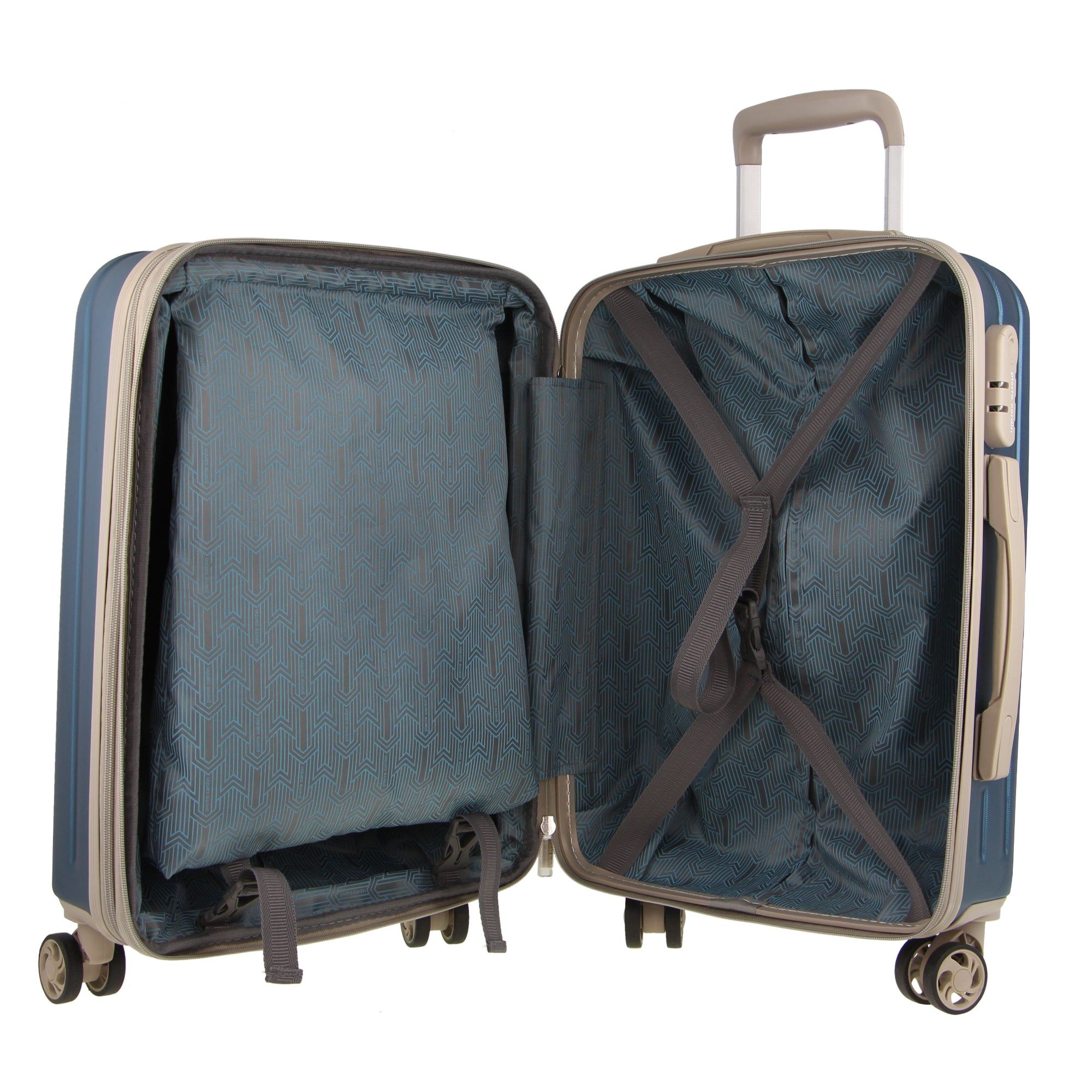 Hard Shell Cases Pierre Cardin 70cm Medium Hard-Shell Suitcase Travel Niebieskie | NFJOW-6307