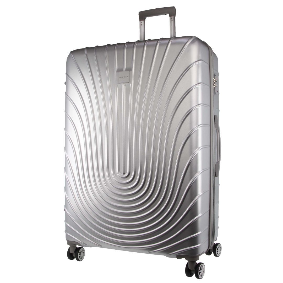 Hard Shell Cases Pierre Cardin 80cm LARGE Hard Shell Case Travel Srebrne | FWKHR-7495
