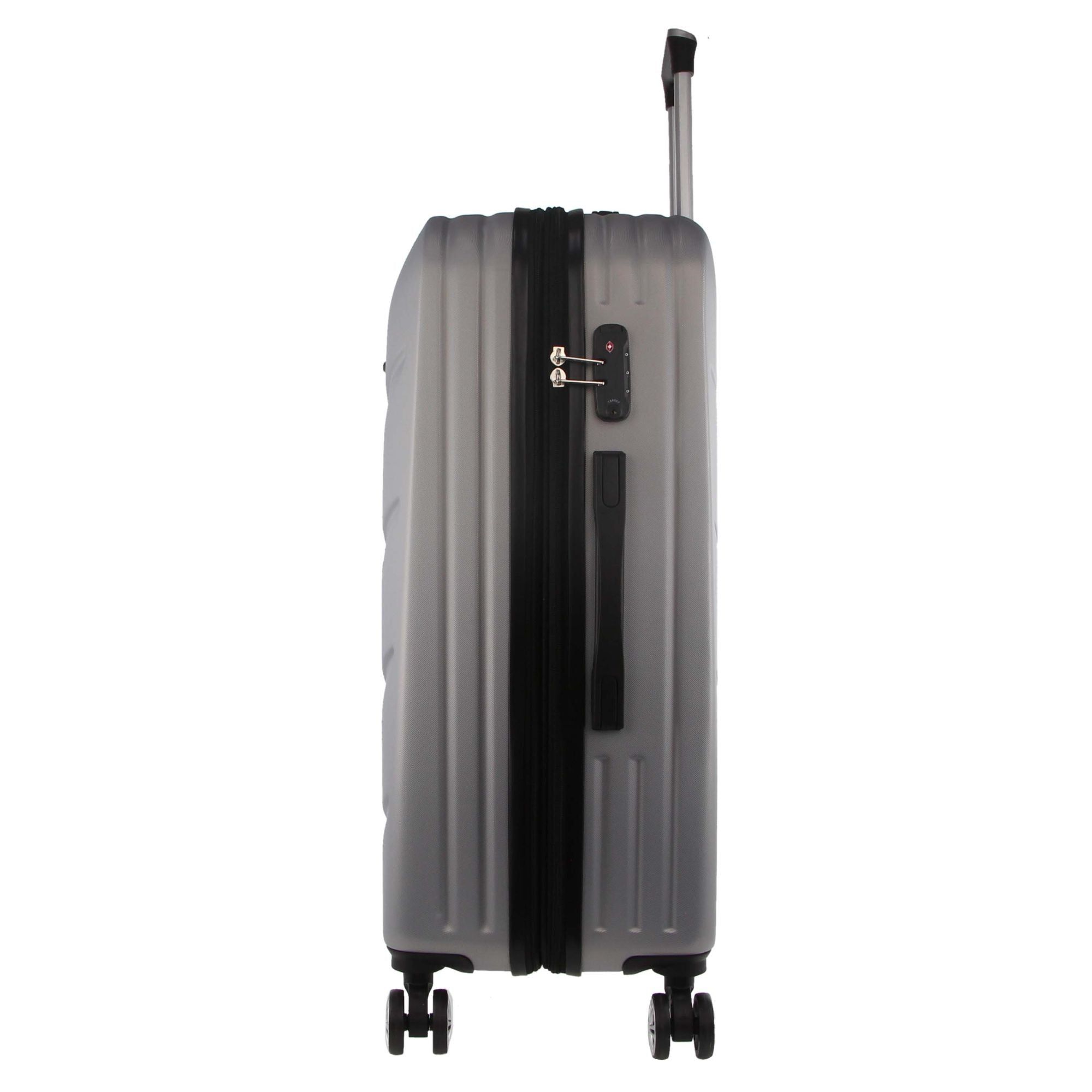 Hard Shell Cases Pierre Cardin 80cm LARGE Hard Shell Case Travel Srebrne | TCUJB-2456