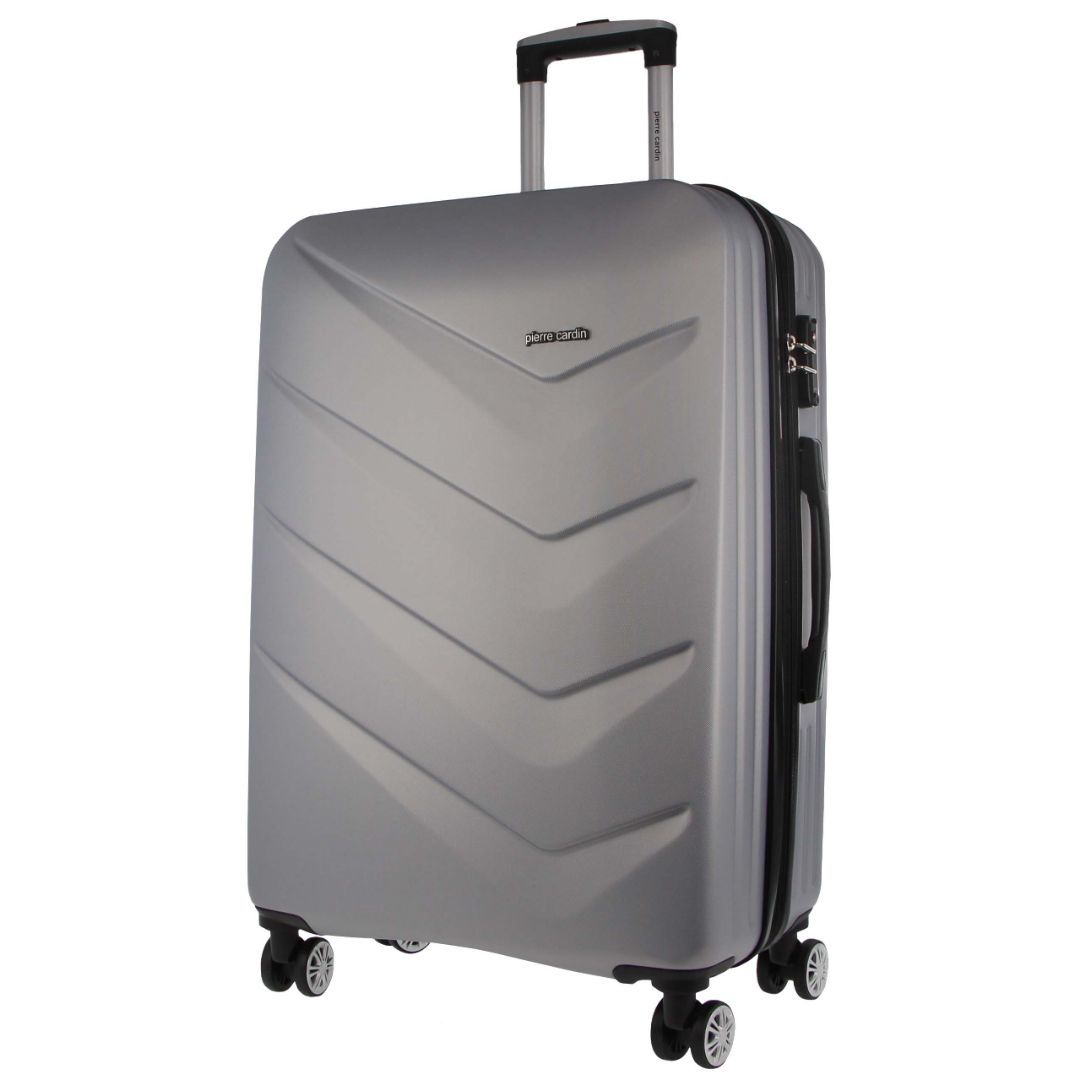 Hard Shell Cases Pierre Cardin 80cm LARGE Hard Shell Case Travel Srebrne | TCUJB-2456