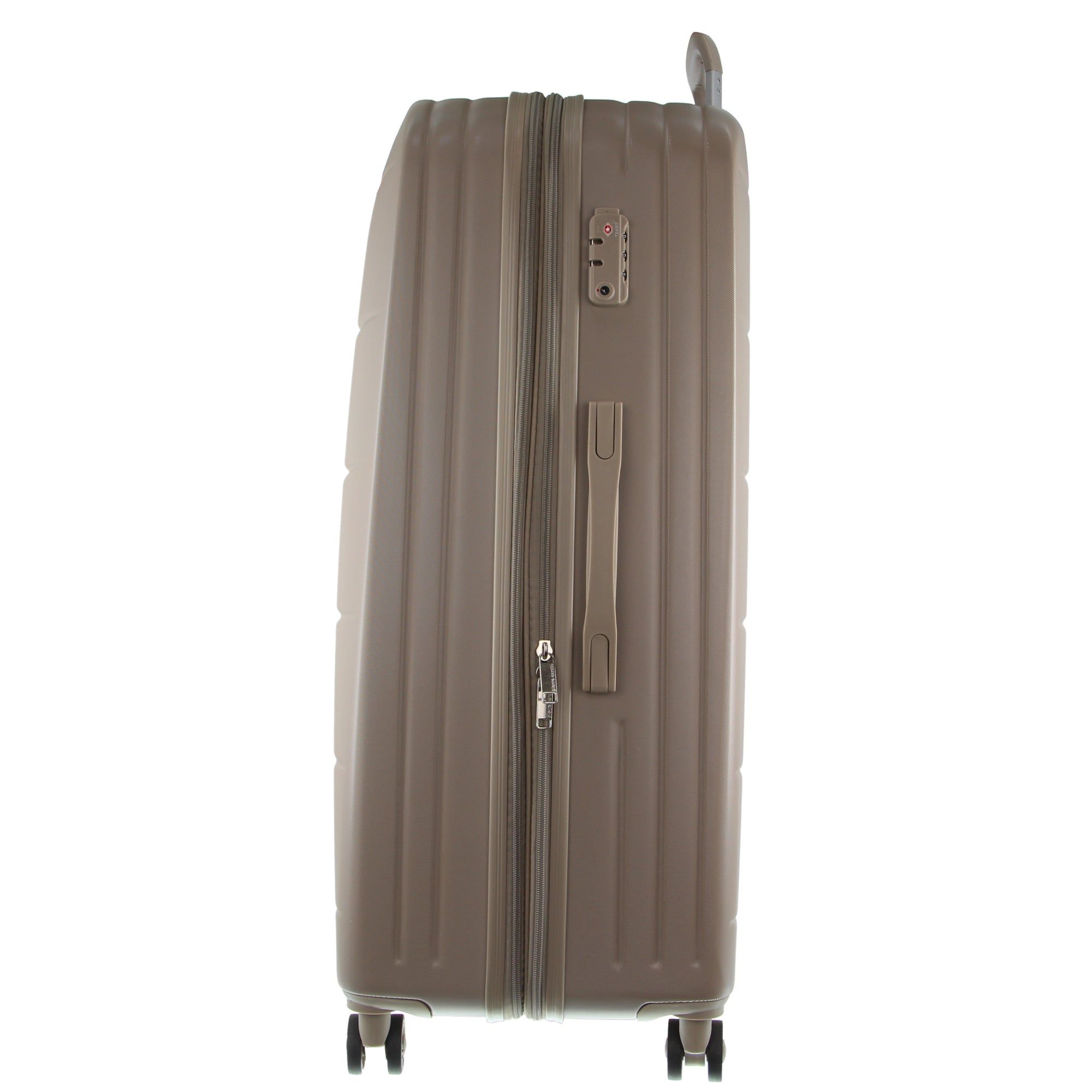Hard Shell Cases Pierre Cardin 80cm Large Hard-Shell Suitcase Travel Latte | DBROW-9847