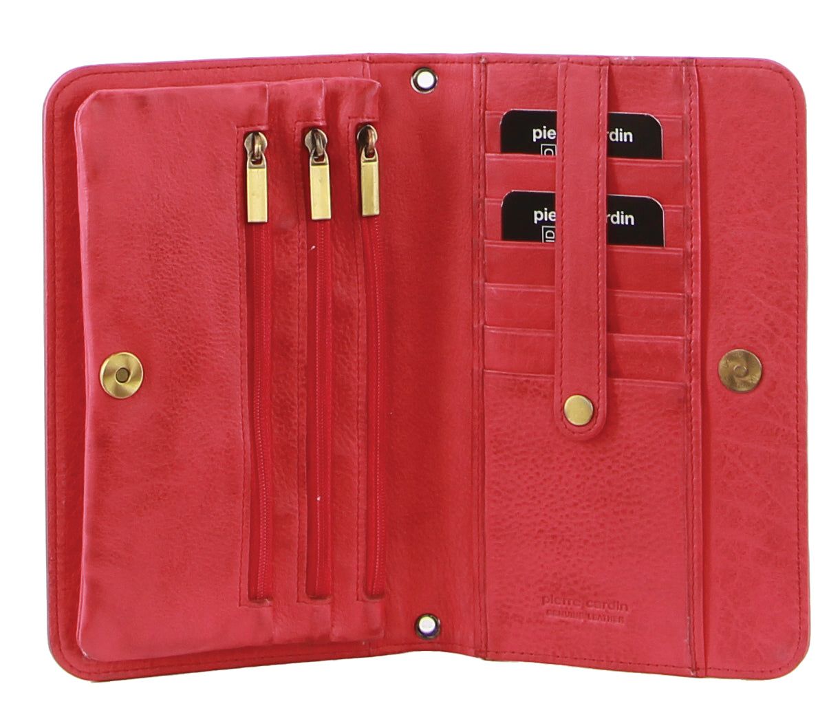 Kopertówka Pierre Cardin Genuine Leather Clutch Wallet Bag Damskie Różowe | TIVLO-6758