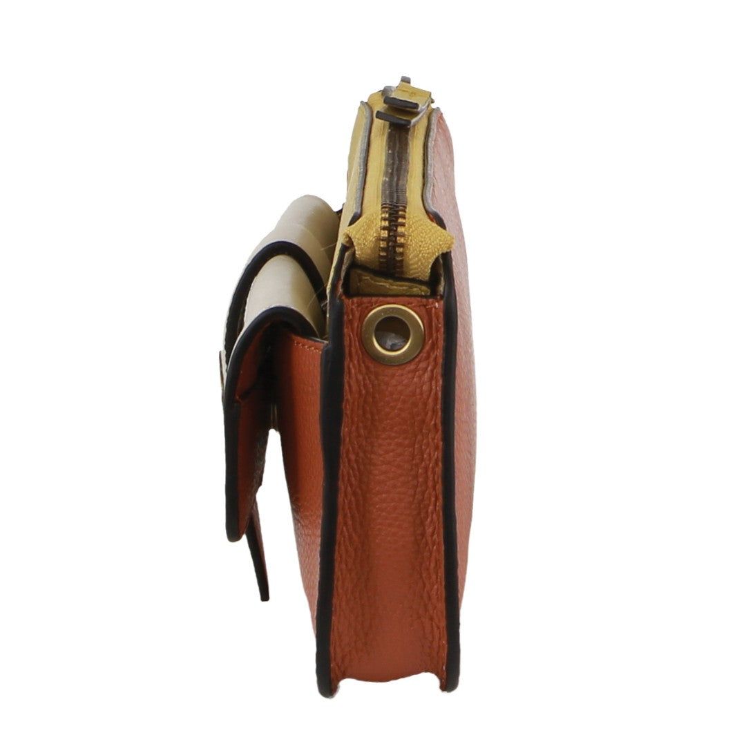 Kopertówka Pierre Cardin Leather Crossbody Clutch Bag Damskie Beżowe | EUYXW-2641