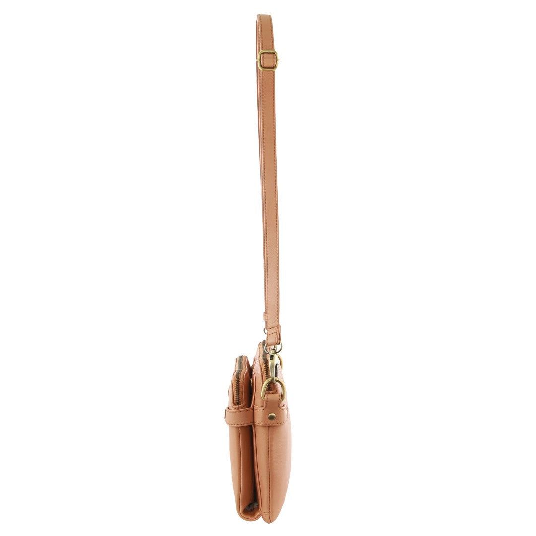 Kopertówka Pierre Cardin Leather Crossbody Bag Damskie Morelowe | VUZSM-9461