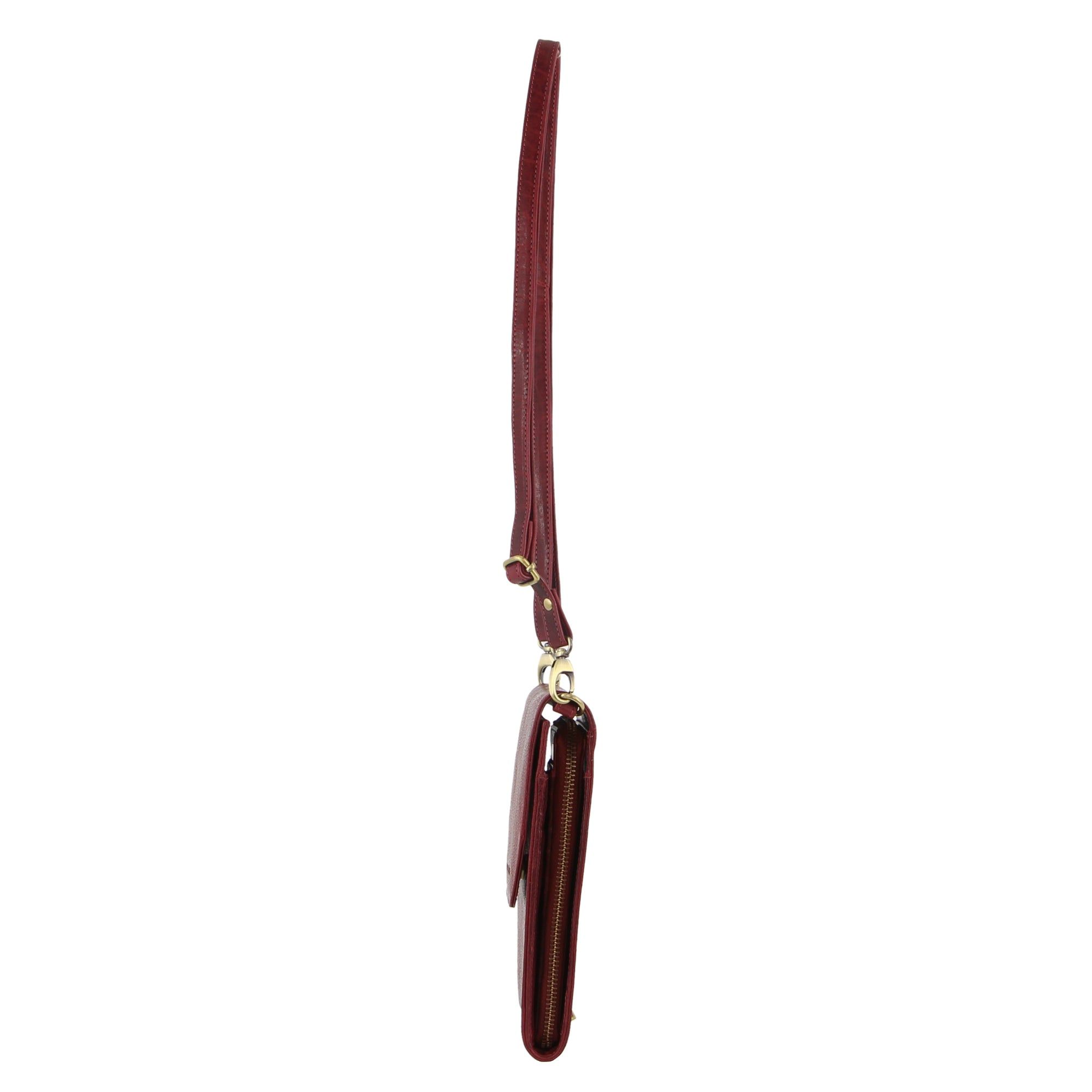 Kopertówka Pierre Cardin Leather Crossbody Phone Wallet Bag Damskie Różowe | SIXRH-8053