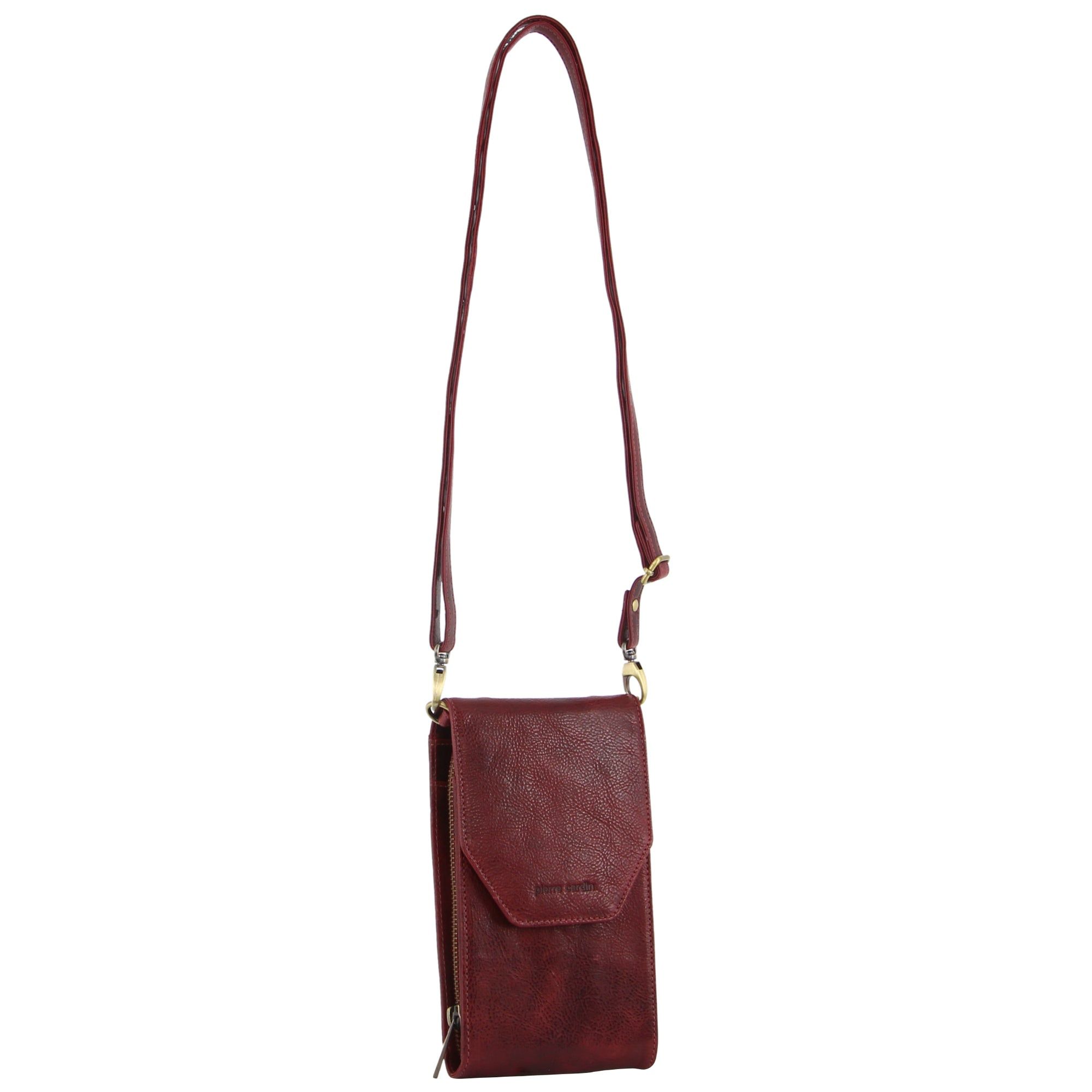 Kopertówka Pierre Cardin Leather Crossbody Phone Wallet Bag Damskie Różowe | SIXRH-8053