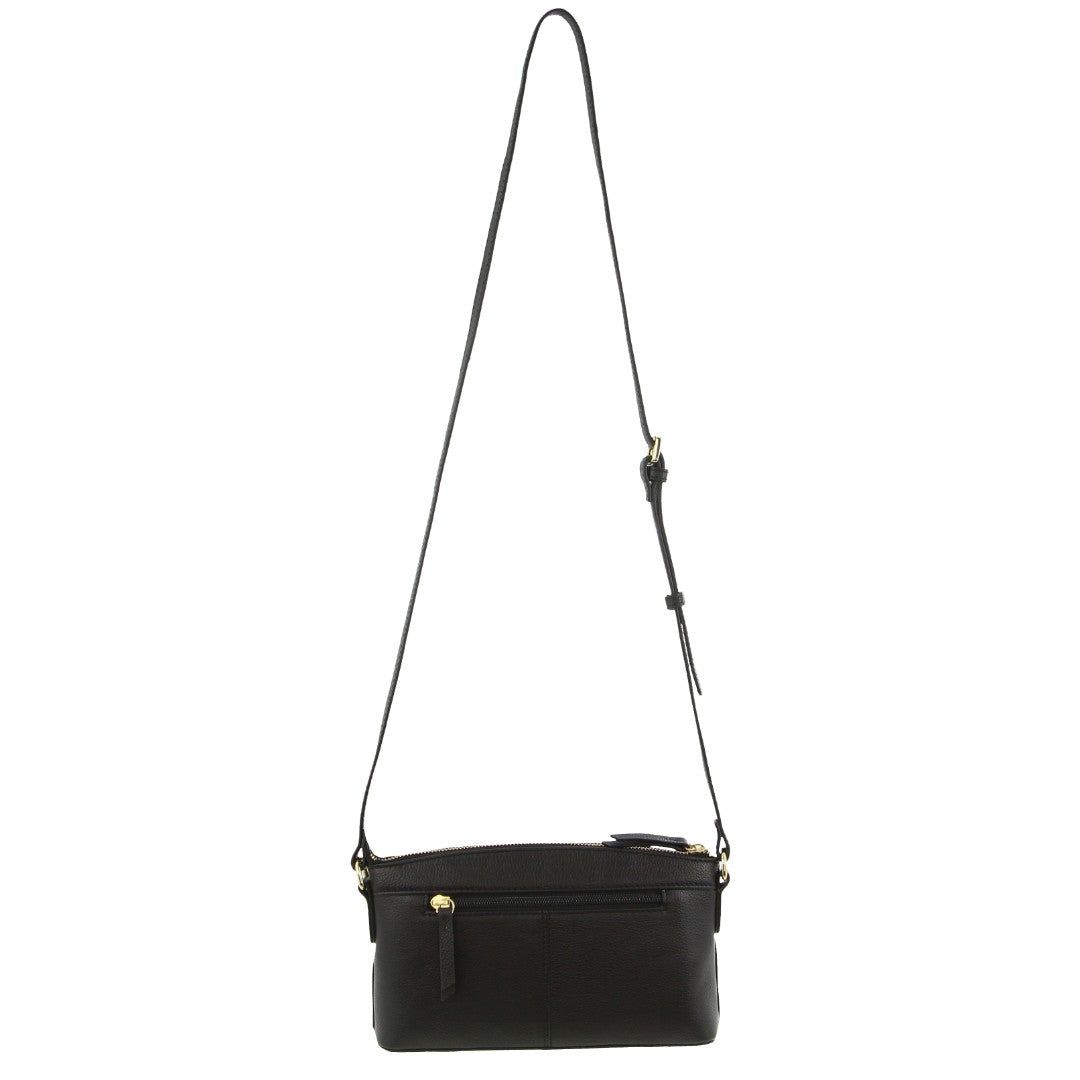 Kopertówka Pierre Cardin Leather Crossbody Bag Damskie Czarne | SIUWH-1845