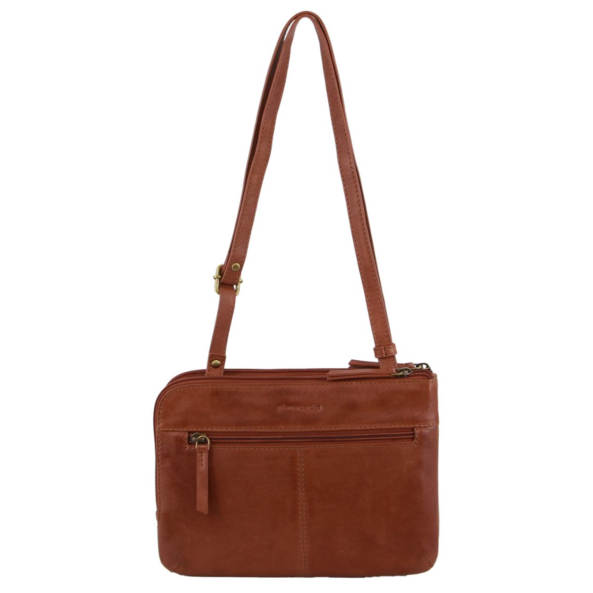 Kopertówka Pierre Cardin Leather Crossbody Bag Damskie Brązowe | SHYFR-6238
