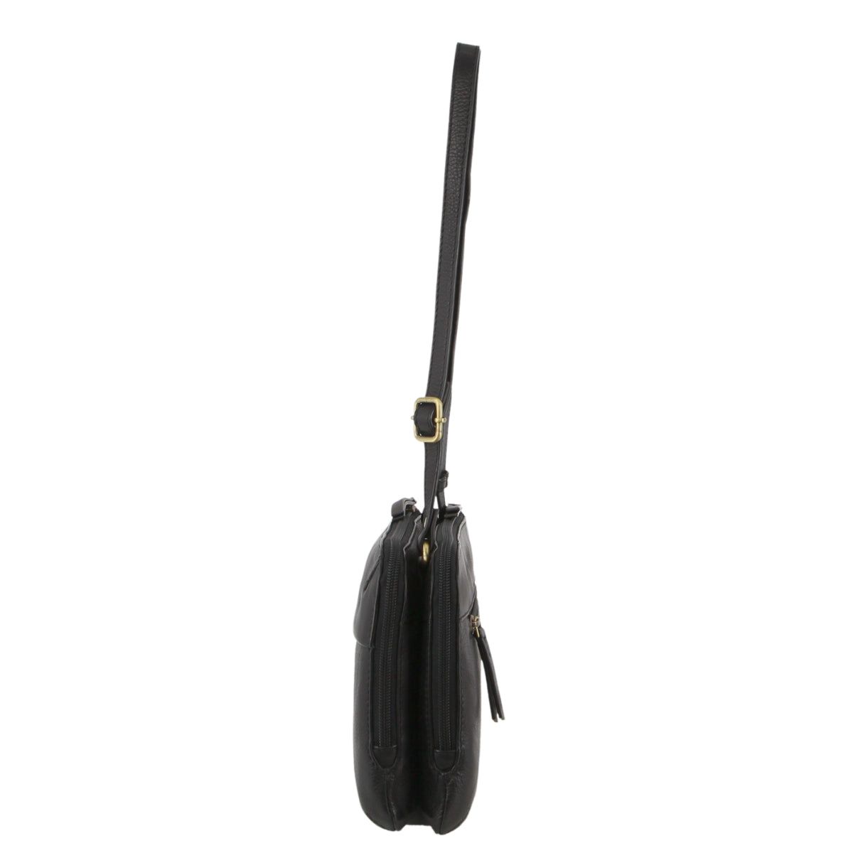 Kopertówka Pierre Cardin Leather Crossbody Bag Damskie Czarne | ZVWPI-6890