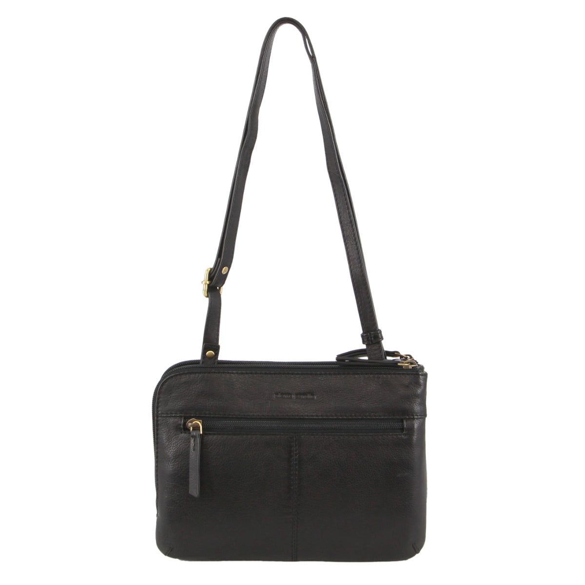Kopertówka Pierre Cardin Leather Crossbody Bag Damskie Czarne | ZVWPI-6890