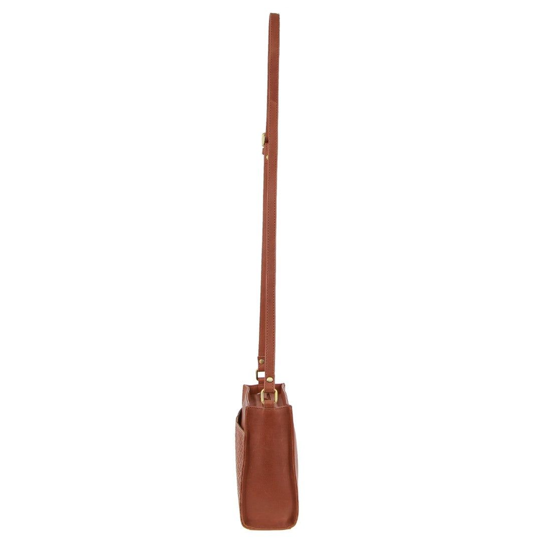 Kopertówka Pierre Cardin Leather Diamond Pattern Embossed Cross-Body Bag Damskie Brązowe | WDMPY-7523
