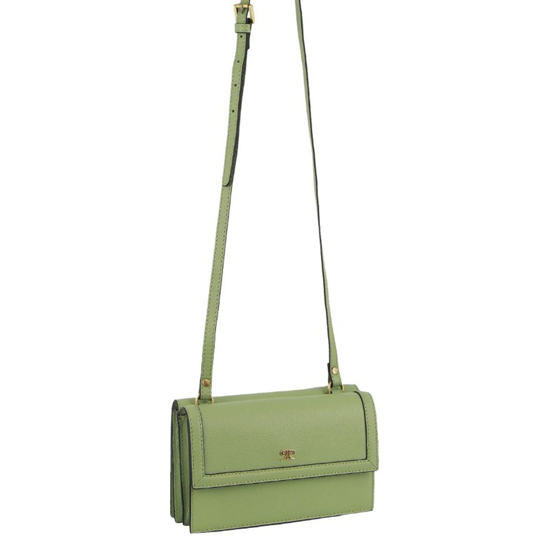 Kopertówka Pierre Cardin Leather Flap Over Cross-Body Bag Damskie Jade | NXGCJ-5708