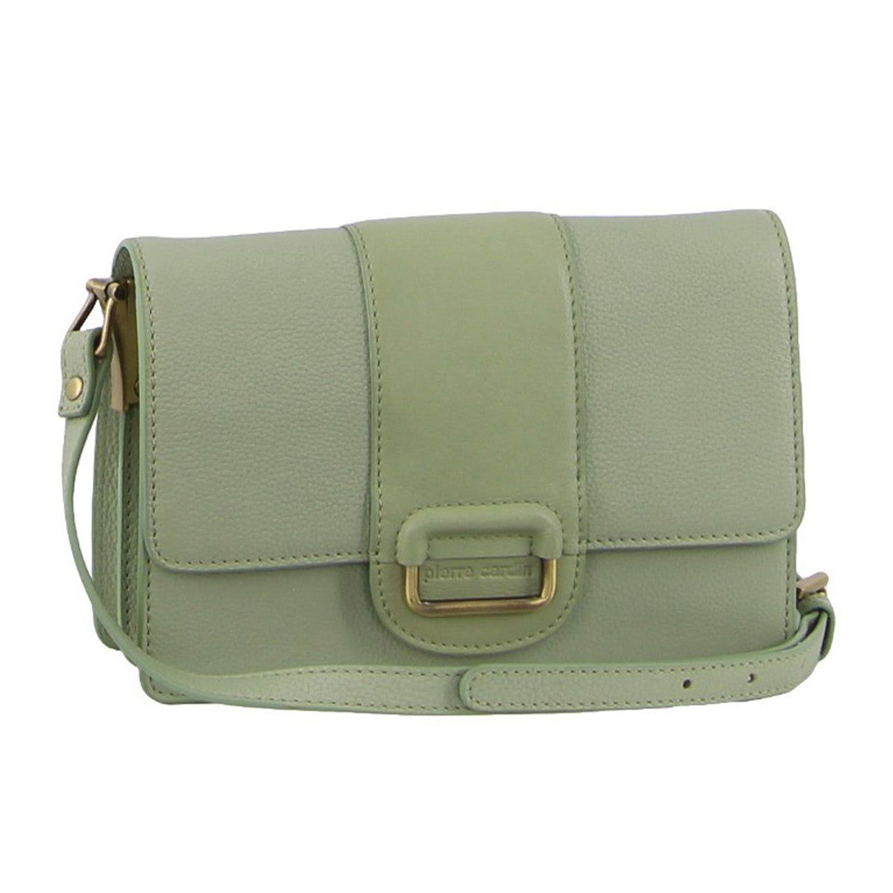 Kopertówka Pierre Cardin Leather Flapover Cross-Body Clutch Damskie Jade | FHYSQ-5029