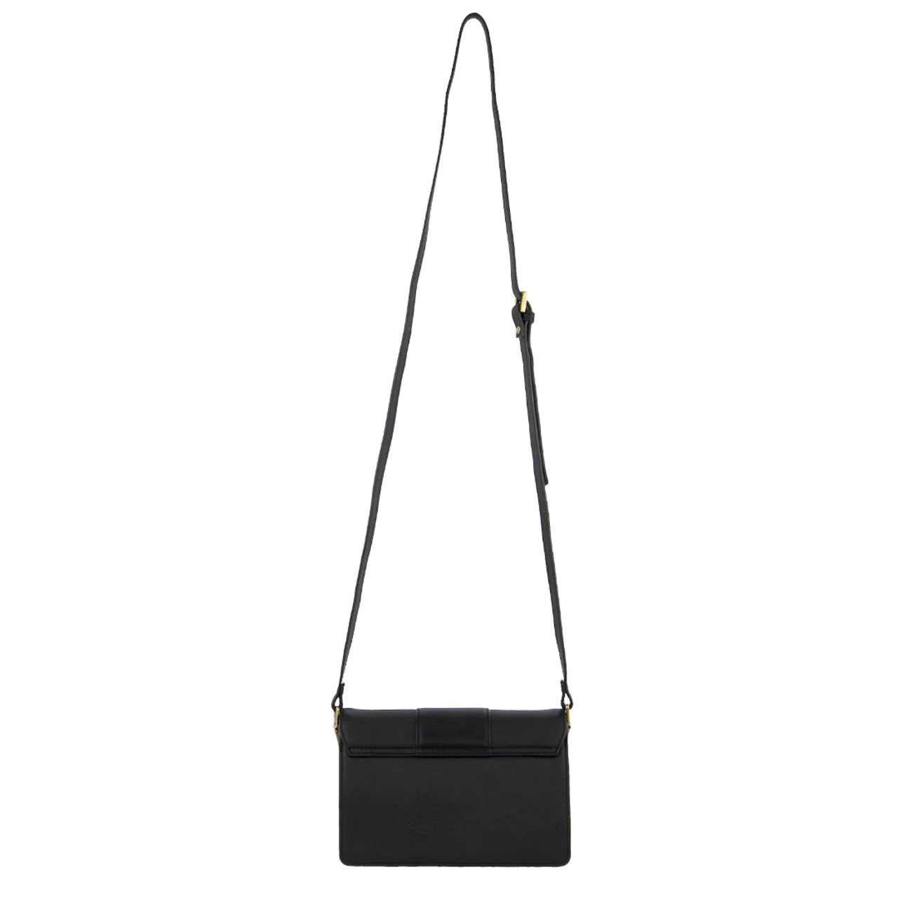 Kopertówka Pierre Cardin Leather Flapover Cross-Body Clutch Damskie Czarne | PTXGE-9871