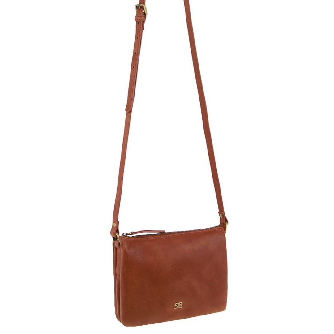 Kopertówka Pierre Cardin Leather Sleek Crossbody Bag Damskie Brązowe | WSZBN-1062