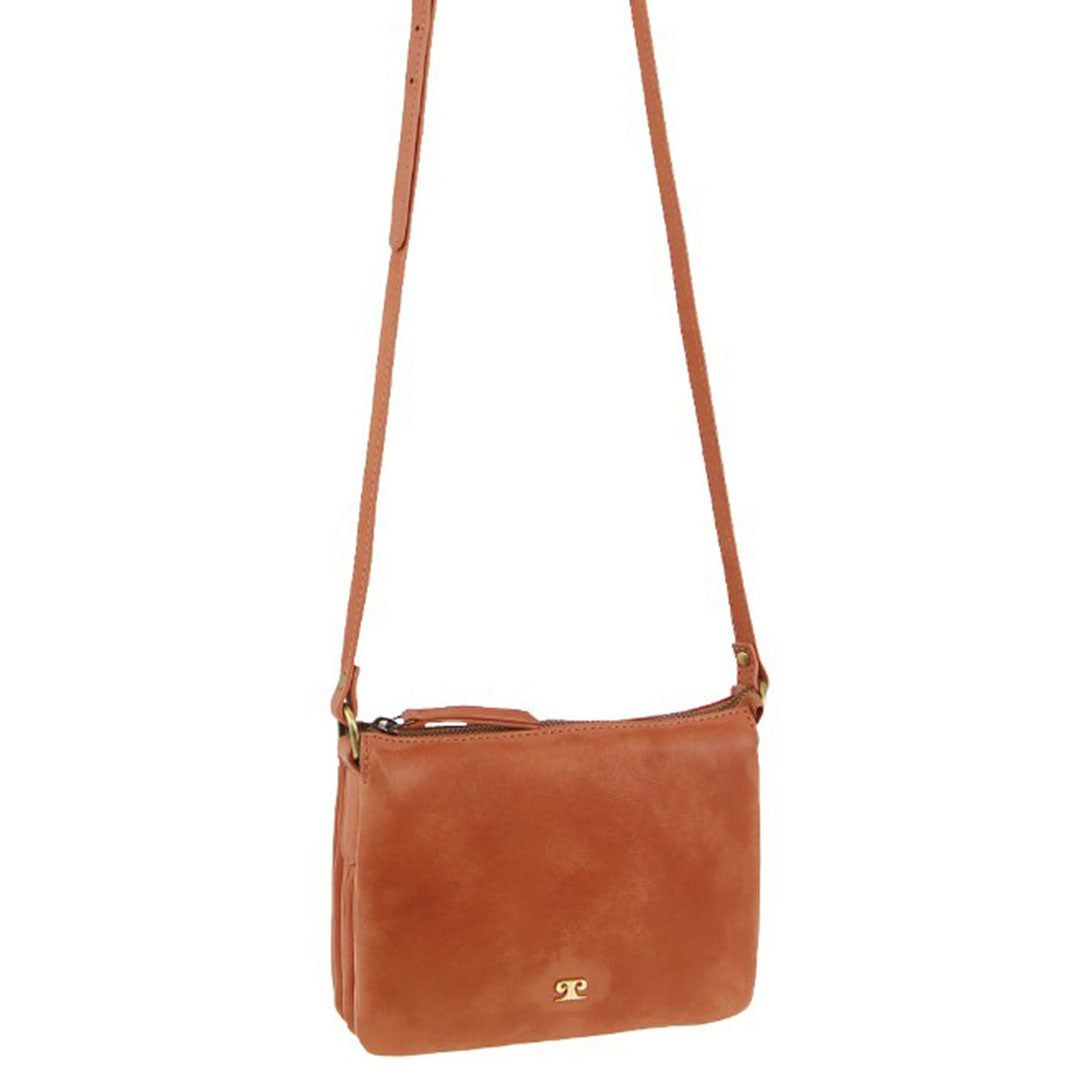 Kopertówka Pierre Cardin Leather Sleek Crossbody Bag Damskie Morelowe | JATDS-8291