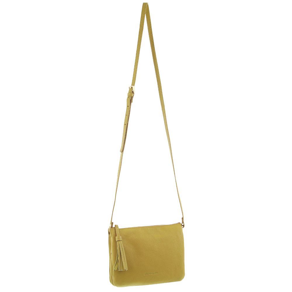 Kopertówka Pierre Cardin Leather Tassel Crossbody Bag Damskie Żółte | FVLKQ-7295