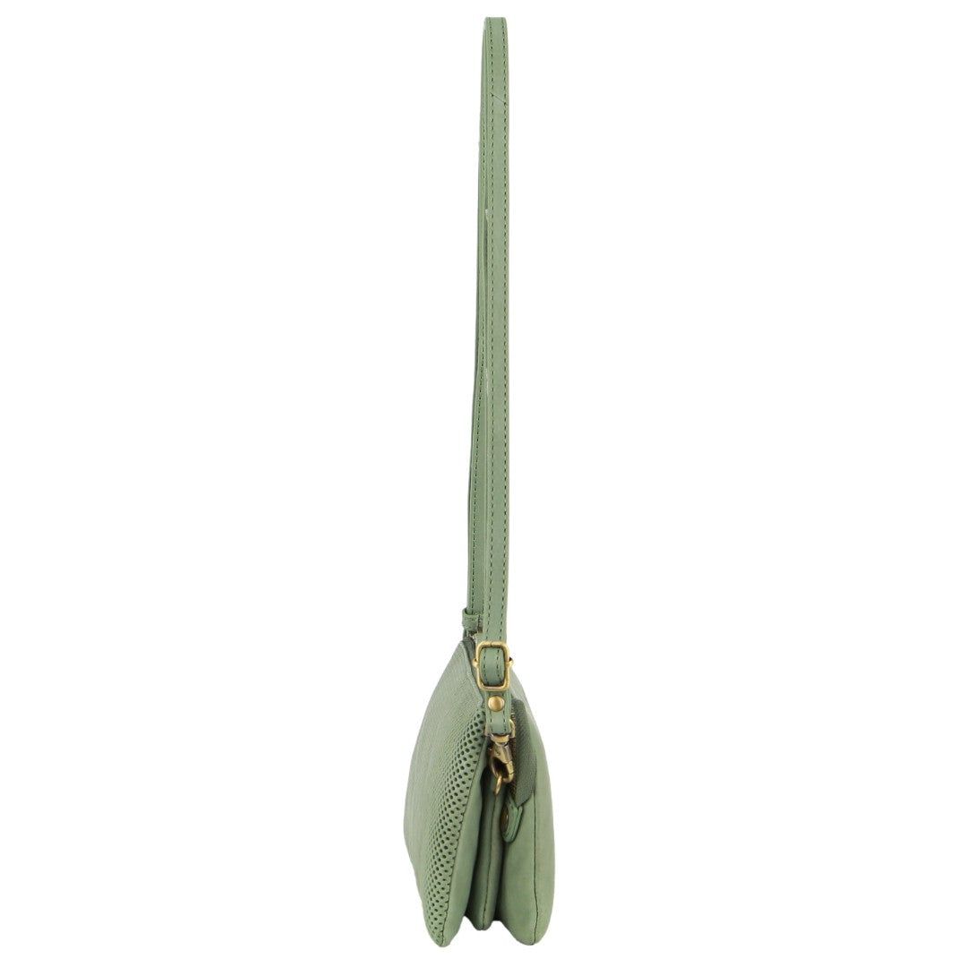 Kopertówka Pierre Cardin Leather Textured Crossbody Clutch Bag Damskie Oliwkowe | RUODT-1780
