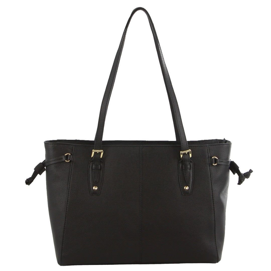 Kopertówka Pierre Cardin Leather Tote Bag Damskie Czarne | FQRKZ-0823
