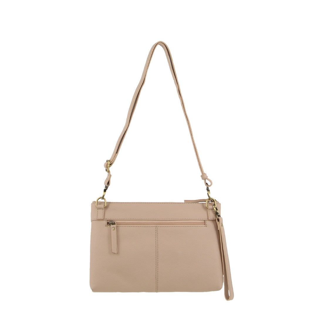 Kopertówka Pierre Cardin Vintage Leather Multiway Crossbody Bag Clutch Damskie Beżowe | VAGWT-8205