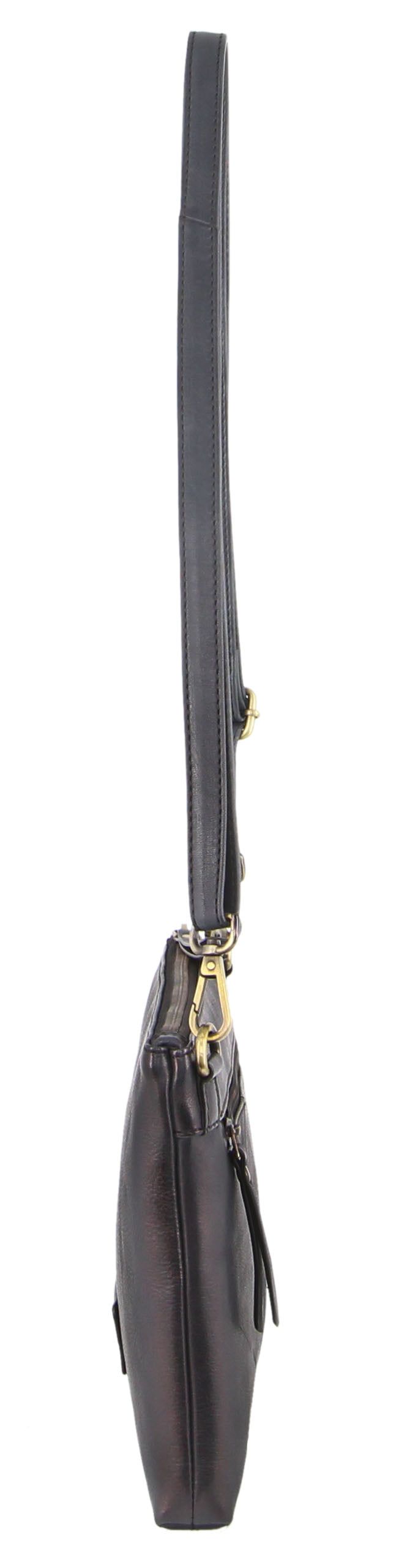 Kopertówka Pierre Cardin Vintage Leather Multiway Crossbody Bag Clutch Damskie Czarne | JWRUB-0913