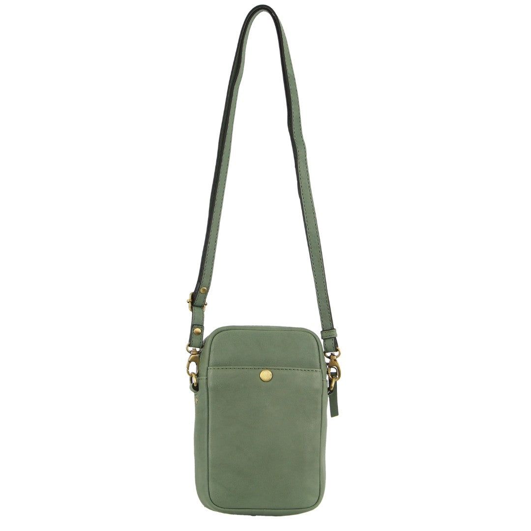 Kopertówka Pierre Cardin leather Textured Design Phone Bag Damskie Oliwkowe | XGRLW-1309