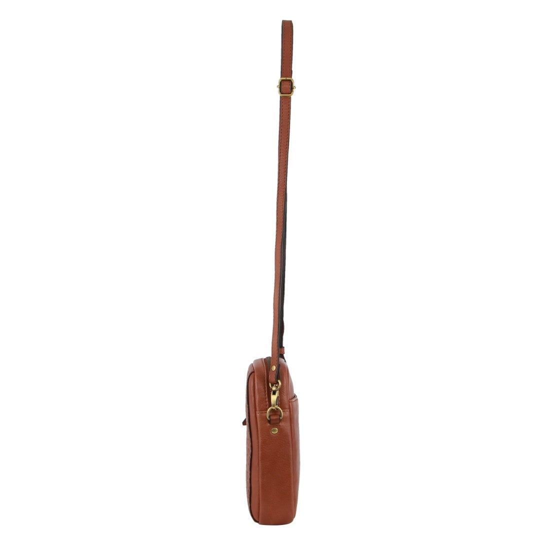 Kopertówka Pierre Cardin leather Textured Design Phone Bag Damskie Brązowe | UZIBC-1435