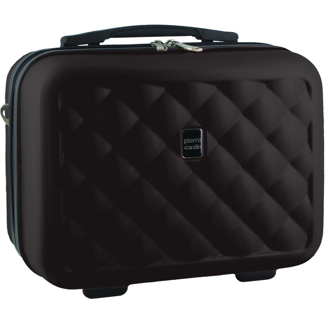 Kosmetyczki Pierre Cardin Hard Shell Beauty Case Travel Czarne | BLQCO-1082
