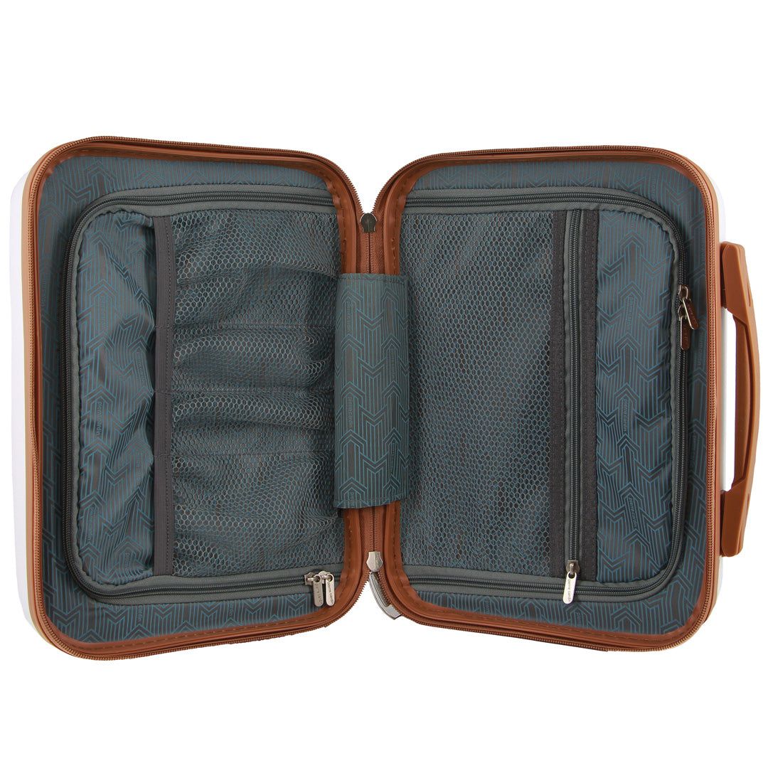 Kosmetyczki Pierre Cardin Hard Shell Beauty Case Travel Białe | SZRDH-6329
