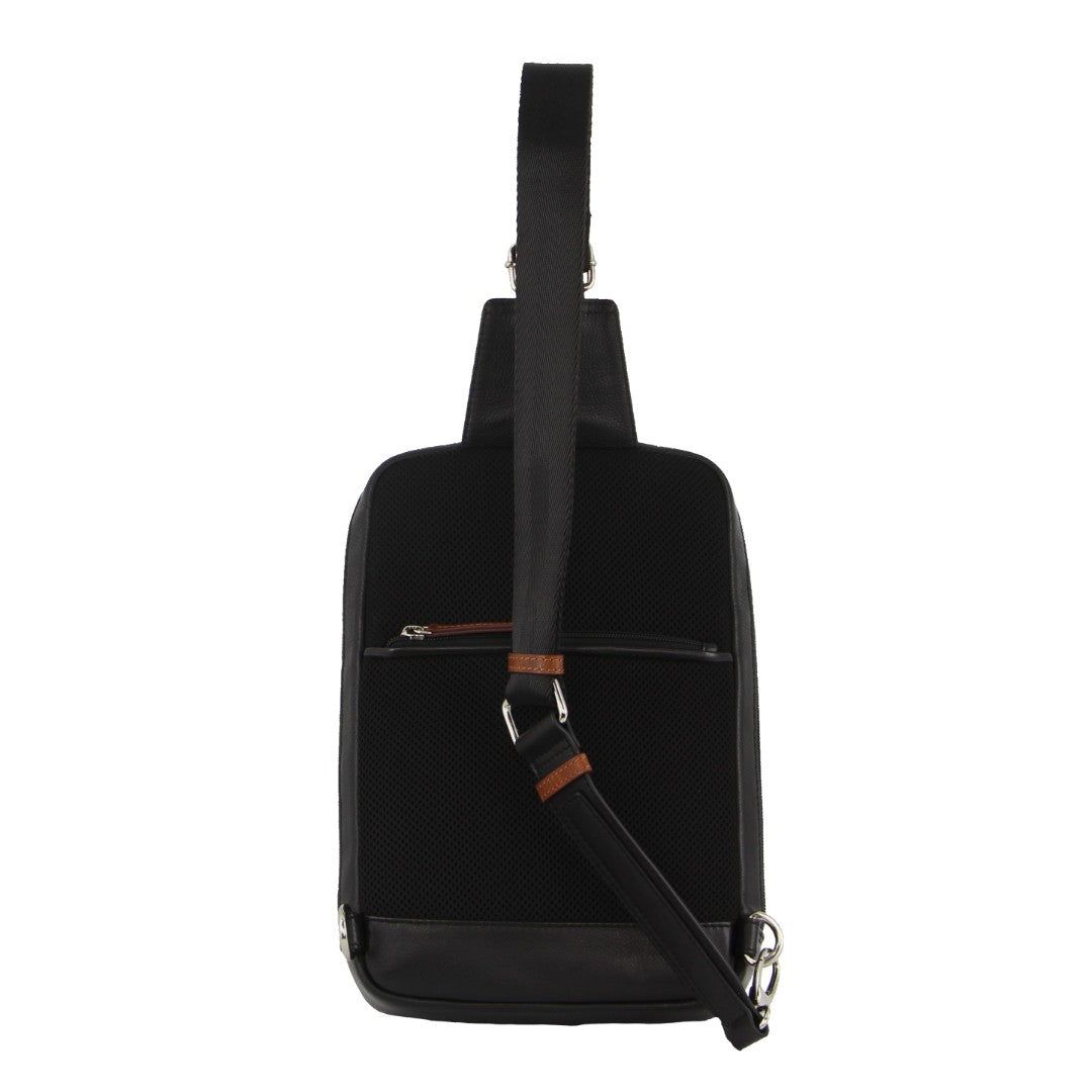 Laptop Pierre Cardin Leather 3-Way Sling Bag Travel Czarne | PCJRF-4326