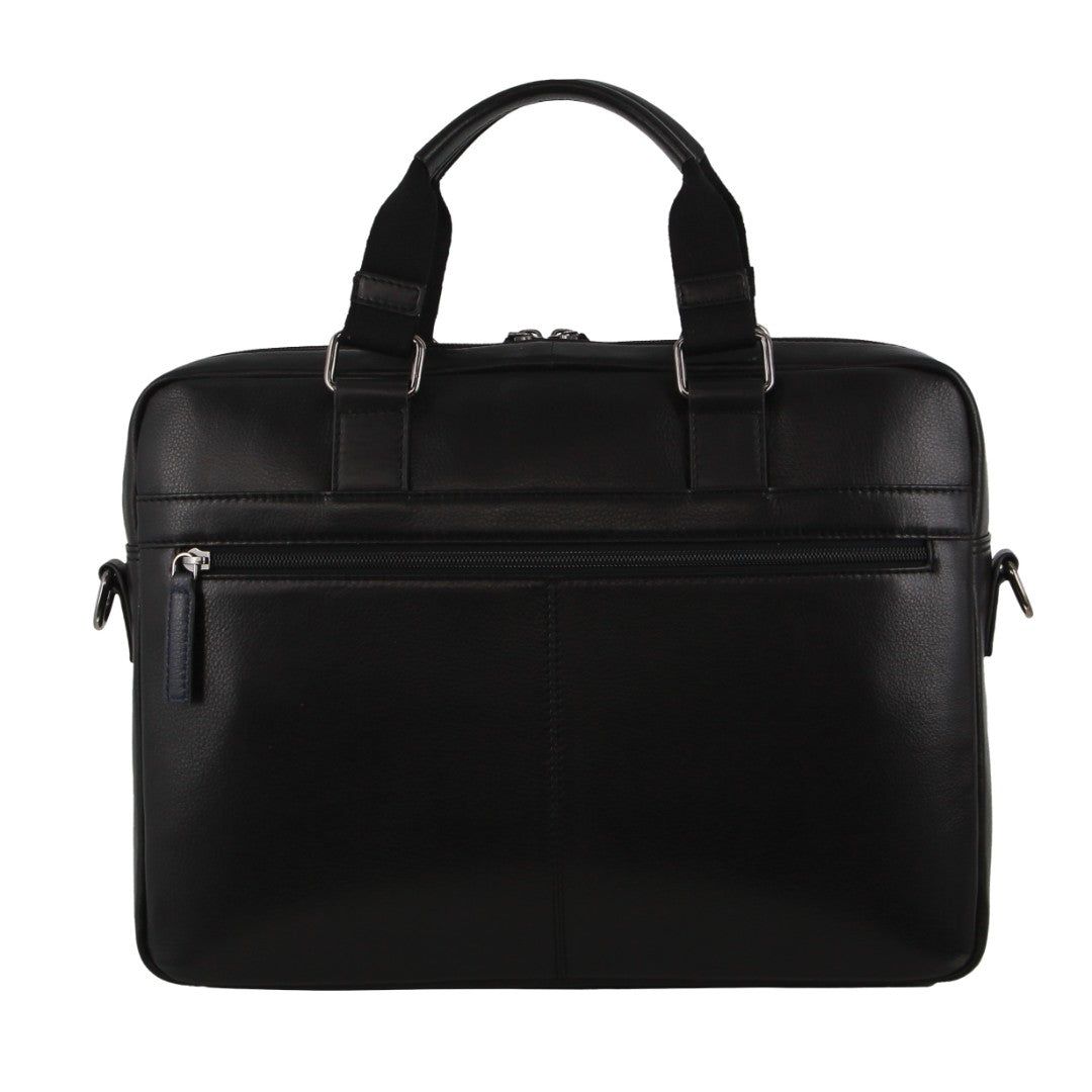 Laptop Pierre Cardin Leather Business Computer Bag Travel Granatowe | YTEFG-7859