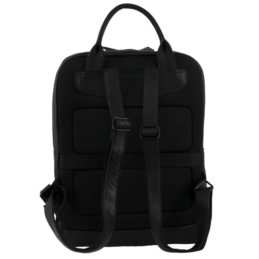 Laptop Pierre Cardin Leather Business Laptop Backpack Travel Czarne | FVQXO-0638