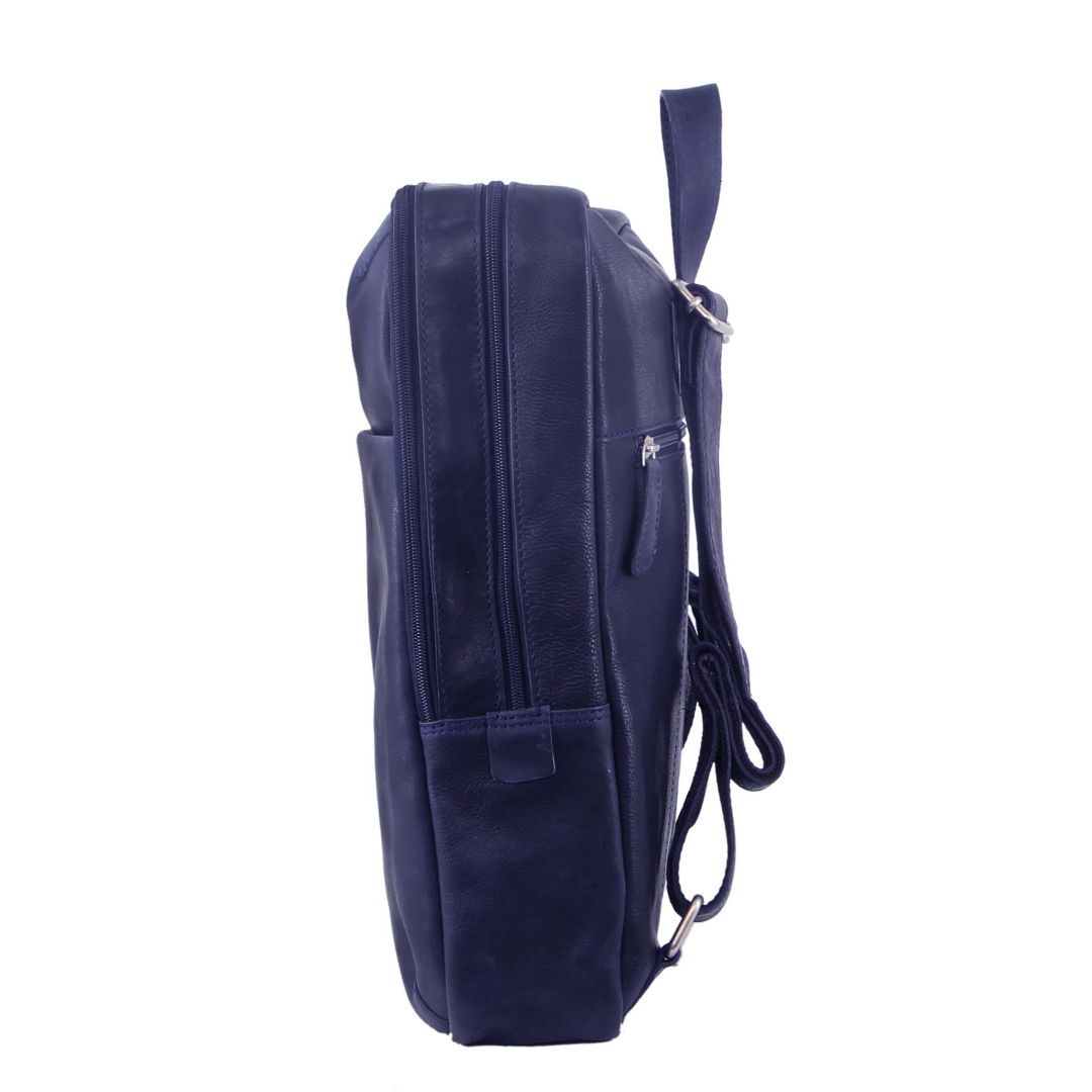 Laptop Pierre Cardin Rustic Leather Backpack Travel Midnight | TYNXS-7205