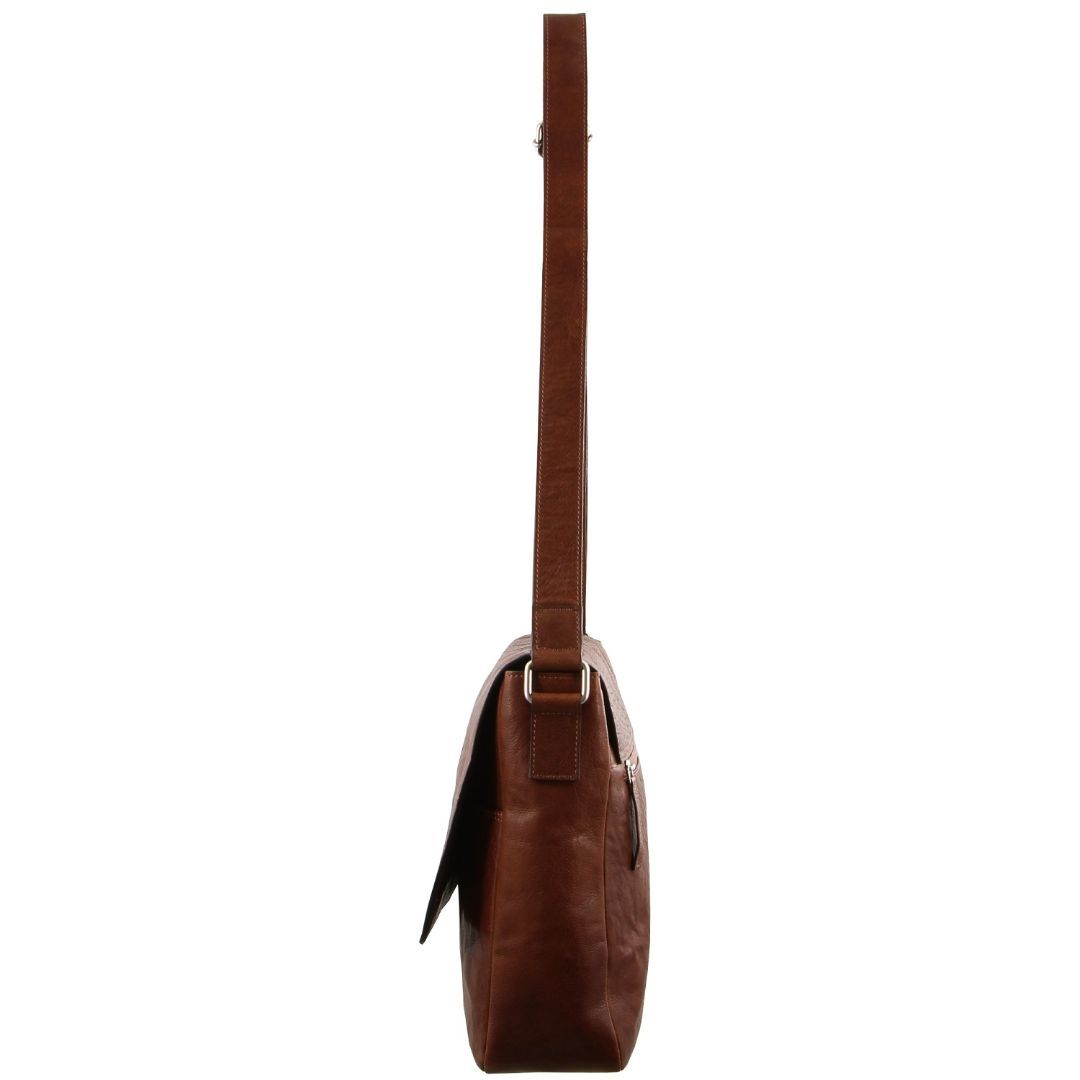 Laptop Pierre Cardin Rustic Leather Computer Messenger Bag Travel Brązowe | YSOIG-6239